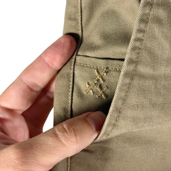 RUDE Hot Topic NWT Men's 26 Khaki Workwear Short Slim Straight Fit Long Inseam - Picture 10 of 11